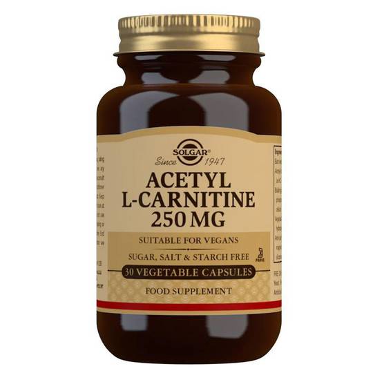 Solgar Acetyl L Carnitine 250mg 30 Vegecaps
